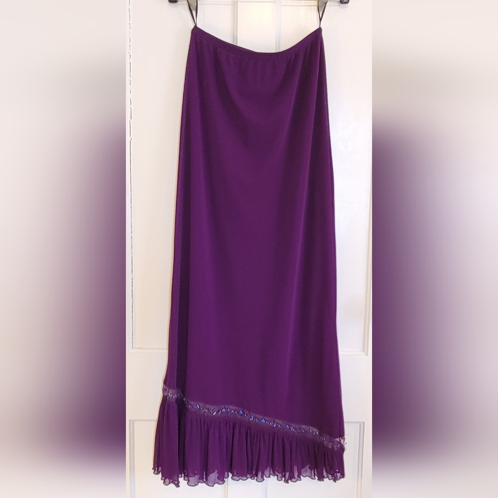 Elegant Purple Asymmetrical Women's Skirt Size 4